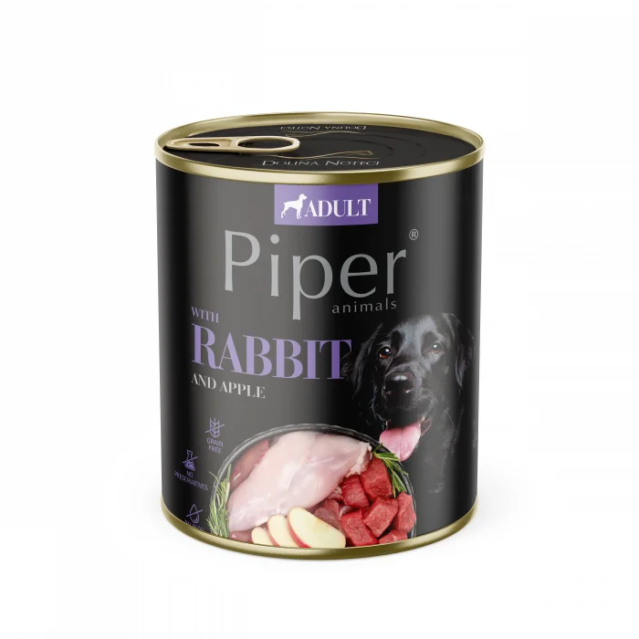 Piper Adult, Hrana Umeda, Carne de Iepure si mar, 800 g
