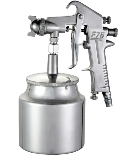 Pistol de vopsit F-75 S  cu aer comprimat + rezervor 750ml CUPA DEDESUBT