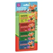 Plastilina standard, 4 culori x 50 grame/blister, ALPINO