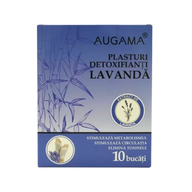Plasturi detoxifianti cu lavanda, 10*12 cm,10 bucati, Augama