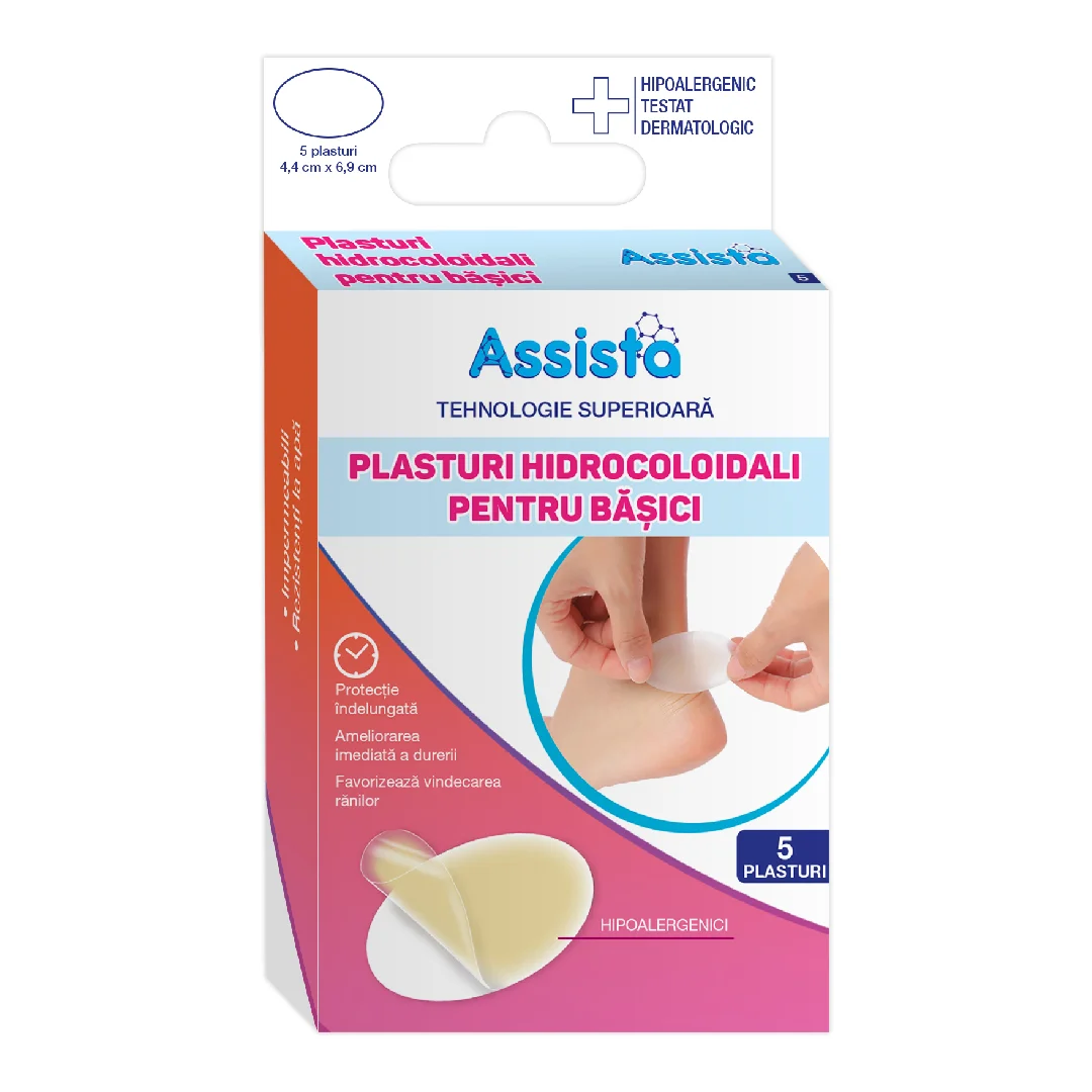 Plasturi hidrocoloidali pentru basici, mix, 6 bucati, Assista