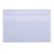 Plic C6, 114 x 162 mm, alb, autoadeziv, 80 g/mp, 25 bucati/set