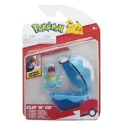 Pokemon Set 2 figurine Clip n Go, Totodile &amp; Dive Ball W10