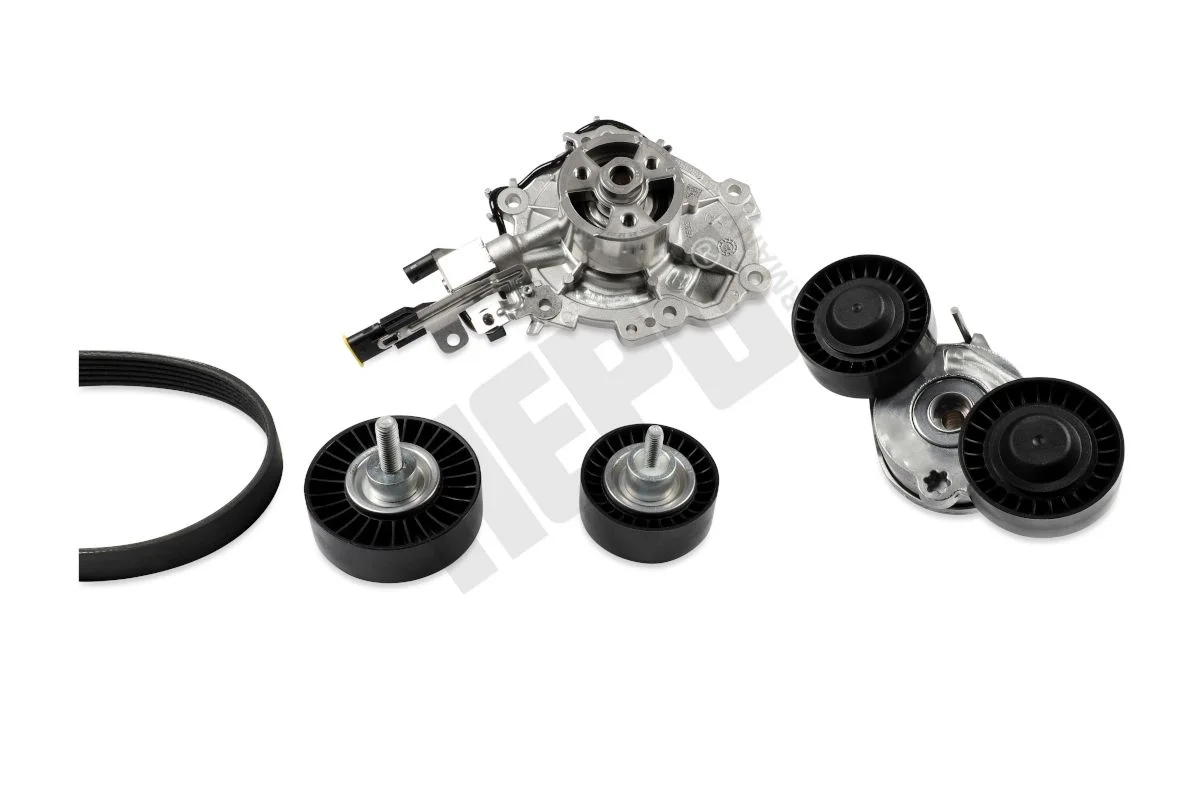 Pompa apa + Set curea transmisie cu caneluri HEPU PK26810