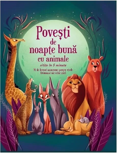 Povești de noapte bună cu animale citite în 5 minute - Hardcover - Prut