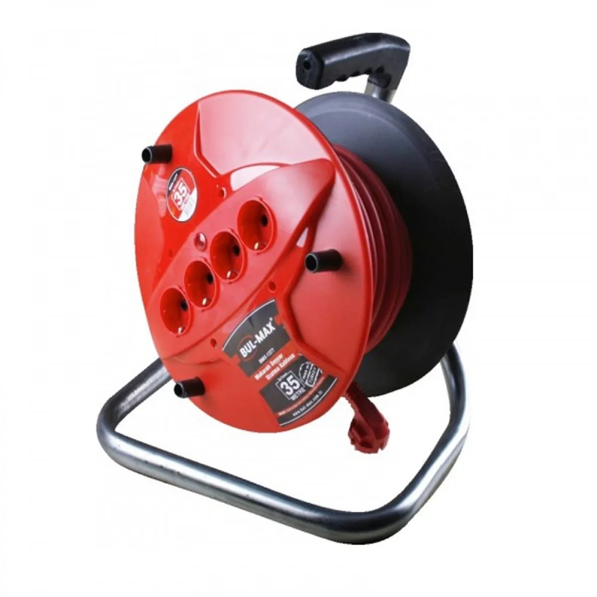 Prelungitor electric pe rola cu tambur, 20m, 3x2.5mm, 4 prize, 3500W, BUL-MAX BMX1385