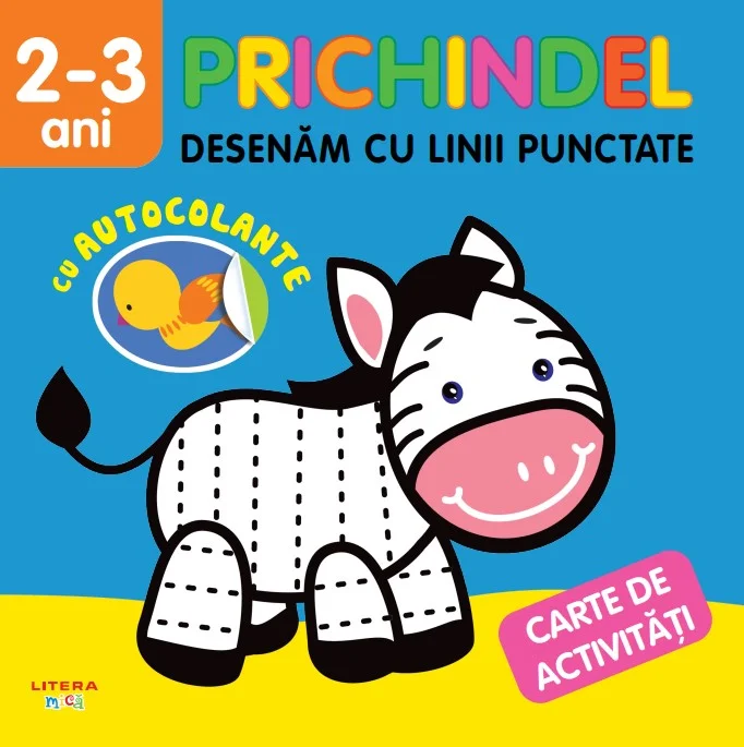 Prichindel. Desenam cu linii punctate. Carte de activitati cu autocolante (2-3 ani)