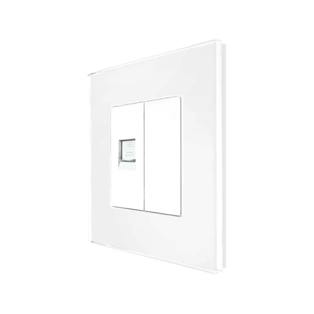 Priza Telefon + Blank cu Rama din Sticla LUXION