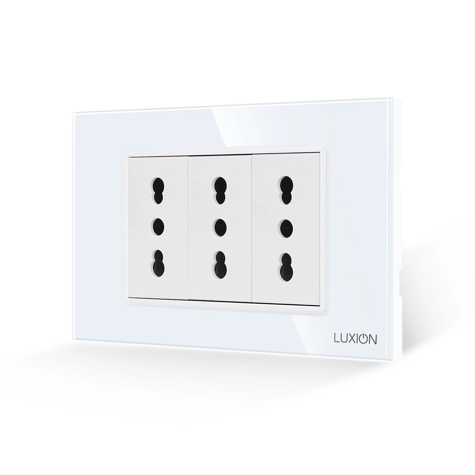 Priza Tripla cu Rama din Sticla LUXION, Standard Italian, 3M