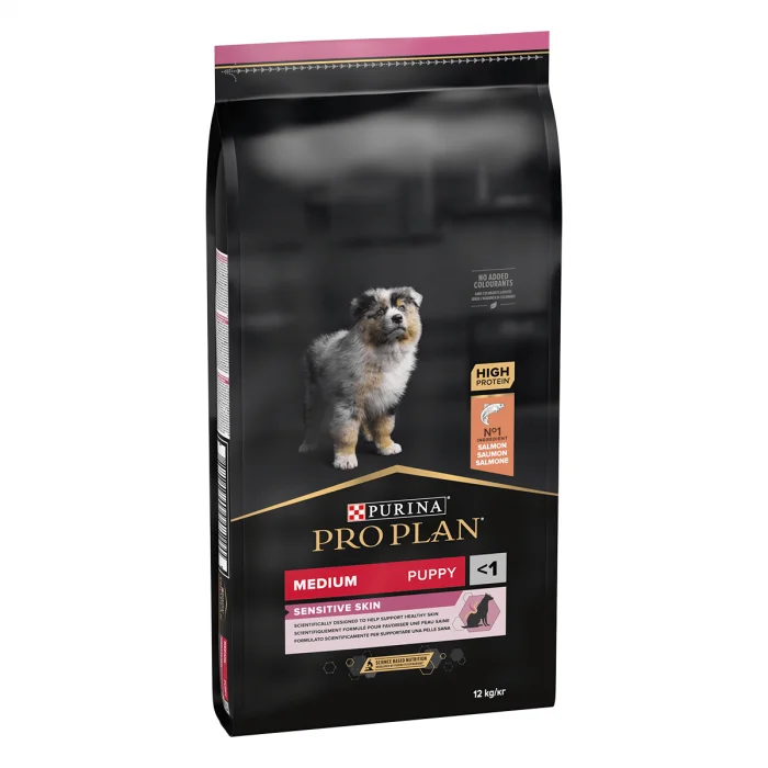 Pro Plan OptiDerma Medium Puppy Somon, 12 kg