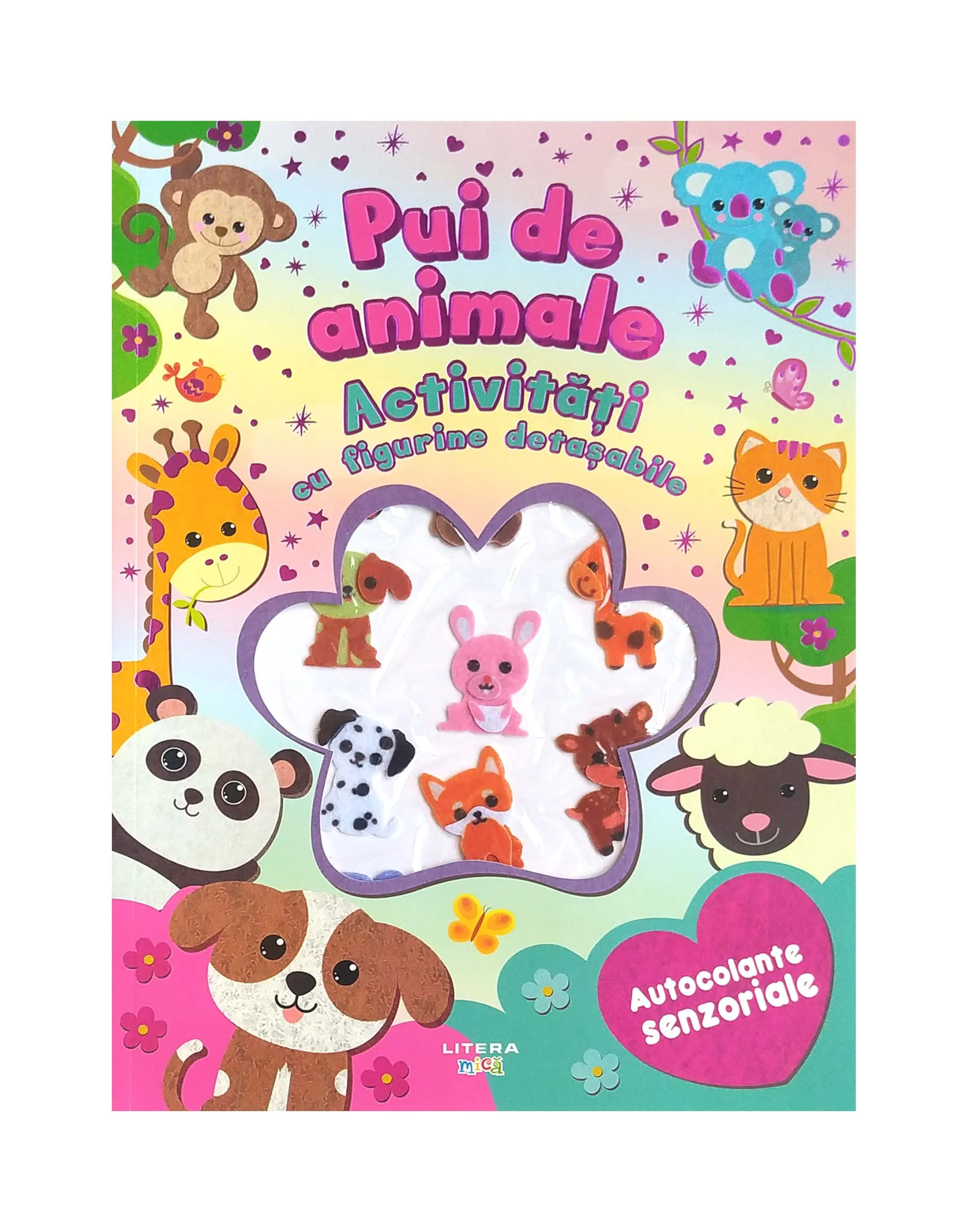 Pui de animale. Activitati cu figurine detasabile. Autocolante senzoriale