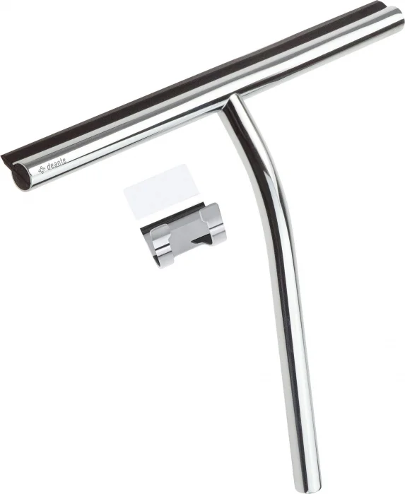 Racleta de apa, cu agatator, pentru cabine de dus, crom, Deante Silia