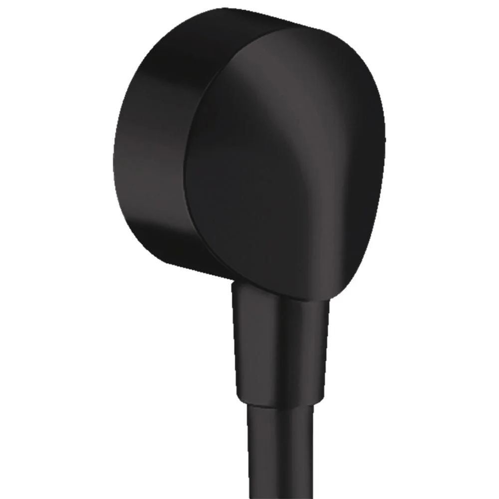 Racord furtun dus rotund negru mat Hansgrohe, FixFit E
