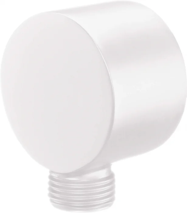 Racord unghiular rotund, pentru furtun de dus, 50x28 mm, alb, Deante Cascada