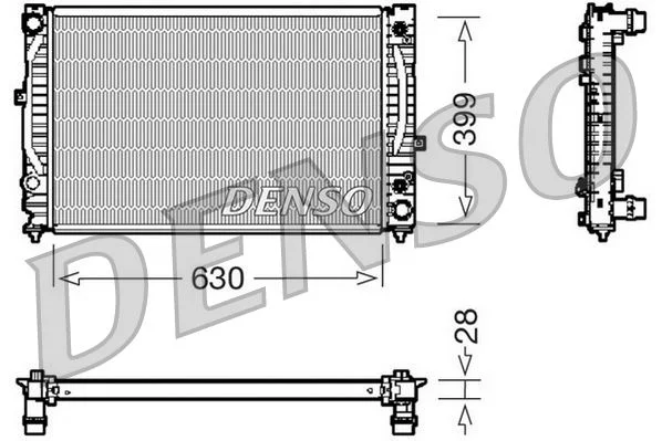 Radiator, racire motor DENSO DRM02031