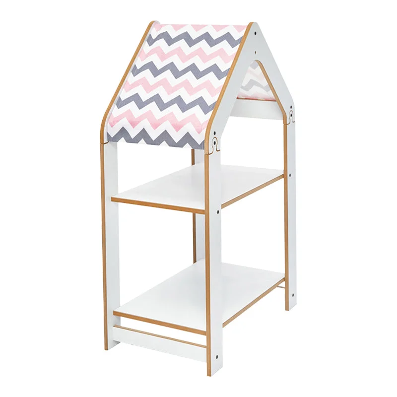 Raft Montessori Zoilen  mdf alb-roz 50x30x80cm