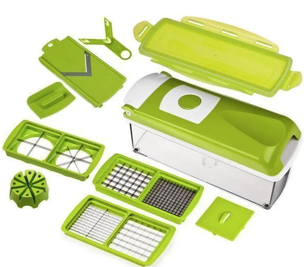 Razatoare multifunctionala cu 11 piese pentru fructe si legume