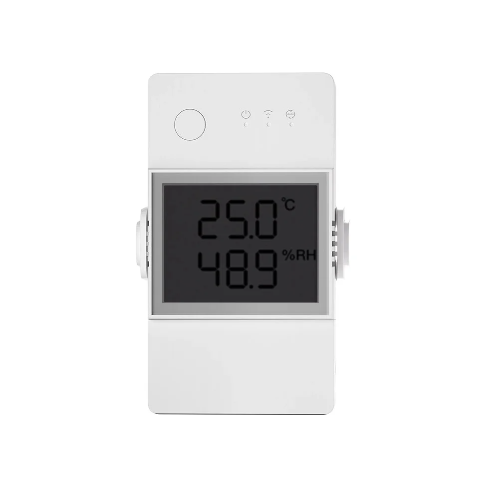 Releu inteligent Wi-Fi Sonoff THR316D, Temperatura &amp; umiditate, Monitor LCD