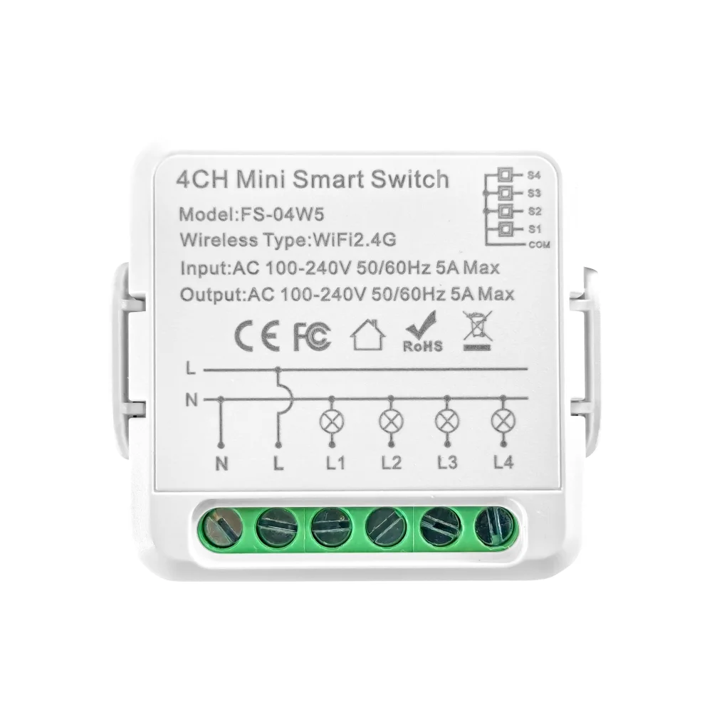 Releu LUXION 4 Canale cu Timer, Wi-Fi, Control Aplicatie