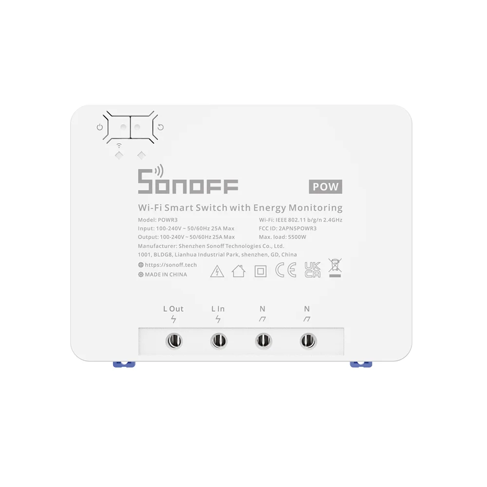 Releu Wi-Fi Sonoff Pow R3, Monitorizare consum electric, Control aplicatie &amp; vocal