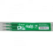 Rezerva roller Pilot Frixion BLS-FR7-B-S3, plastic, 0. 7mm Fine, verde, set 3 buc