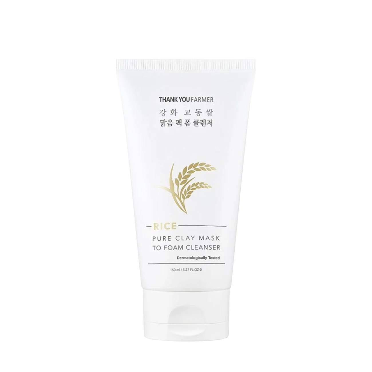 Rice pure clay mask to foam cleanser  150 ml