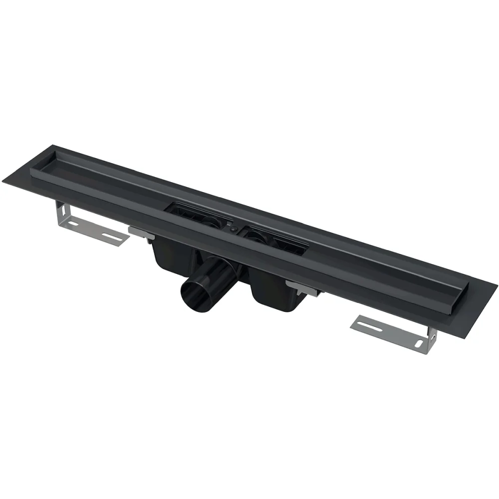 Rigola dus faiantabila neagra, iesire laterala 750 mm Alcadrain APZ1BLACK-750