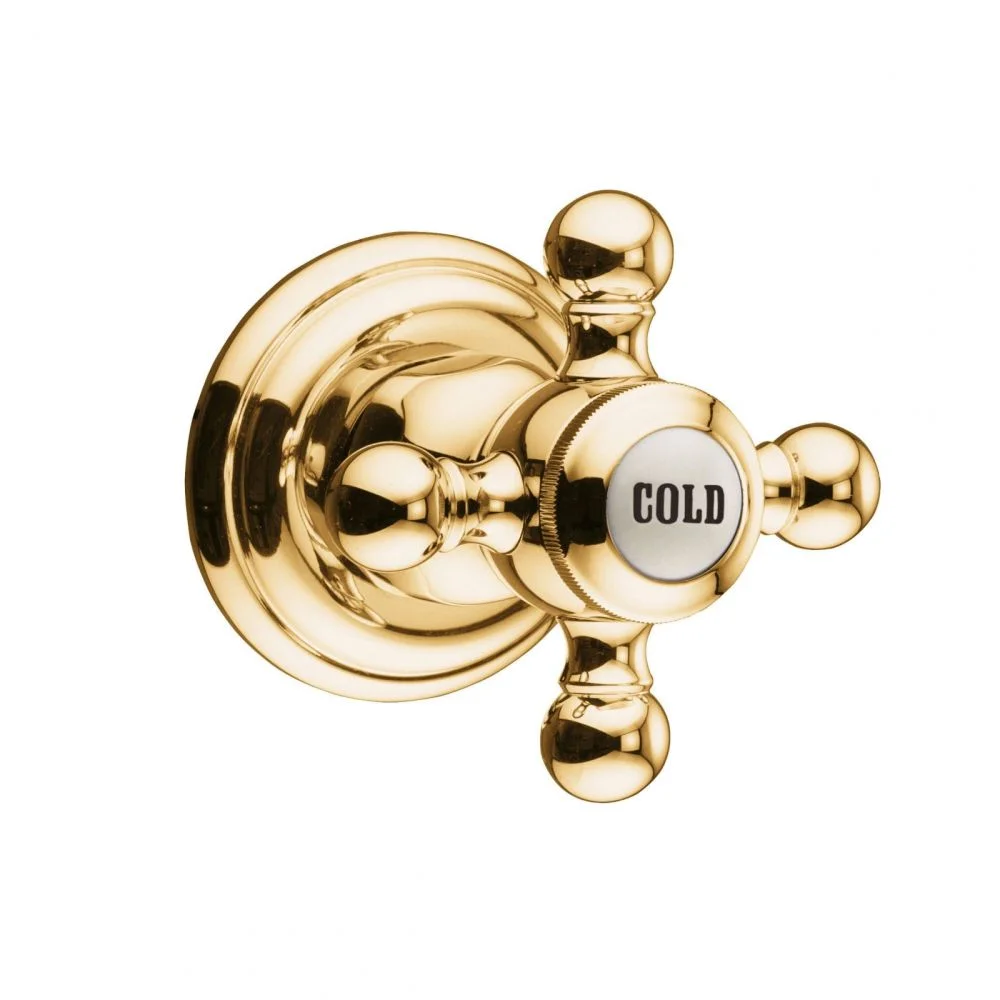 Robinet dus incastrat pentru apa rece Kludi 1926 placat cu aur