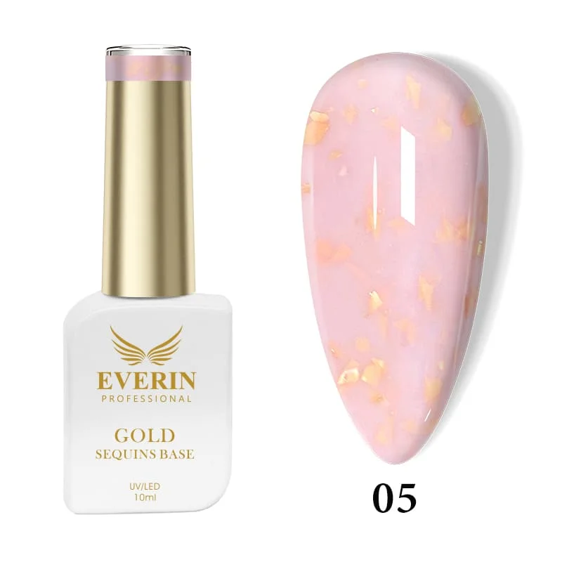 Rubber Base Everin Gold Sequins Collection 10ml- 05 - Everin