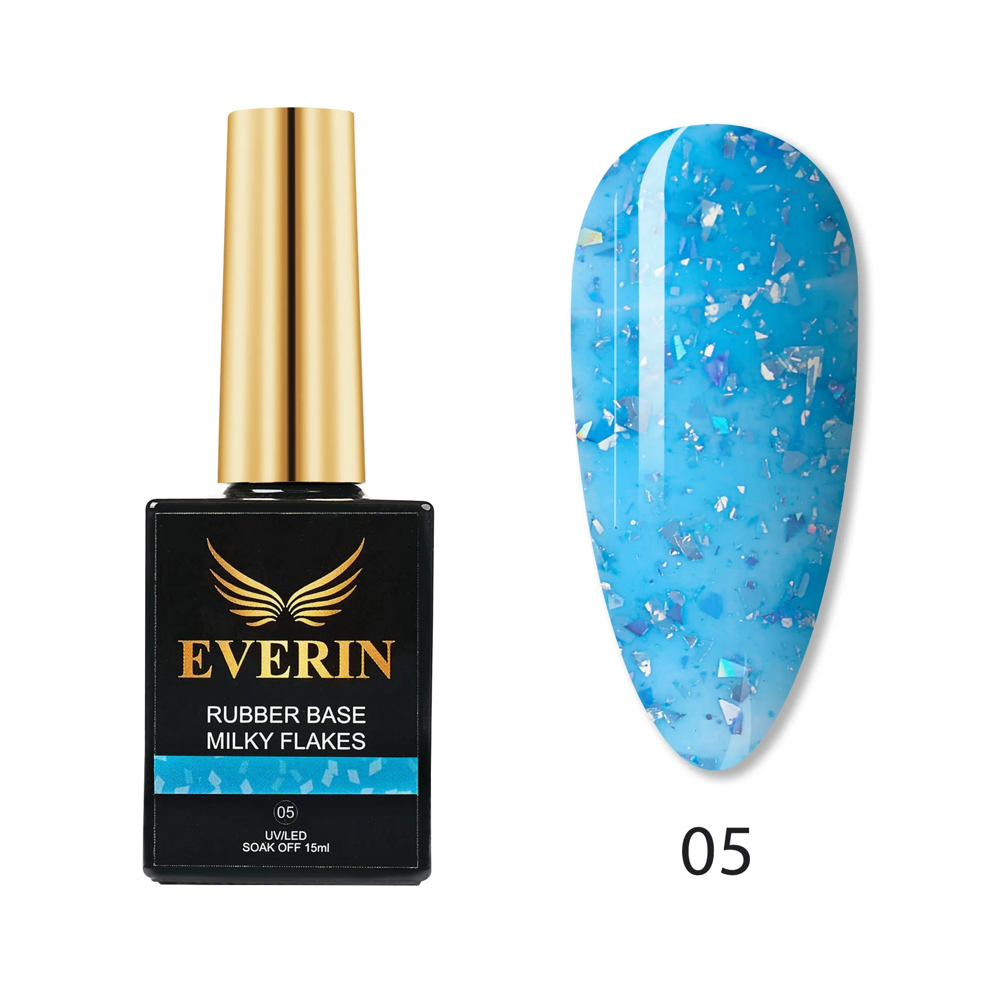 Rubber Cover Base Everin 15ml- MILKY FLAKES 05 - MF-05 - Everin.ro