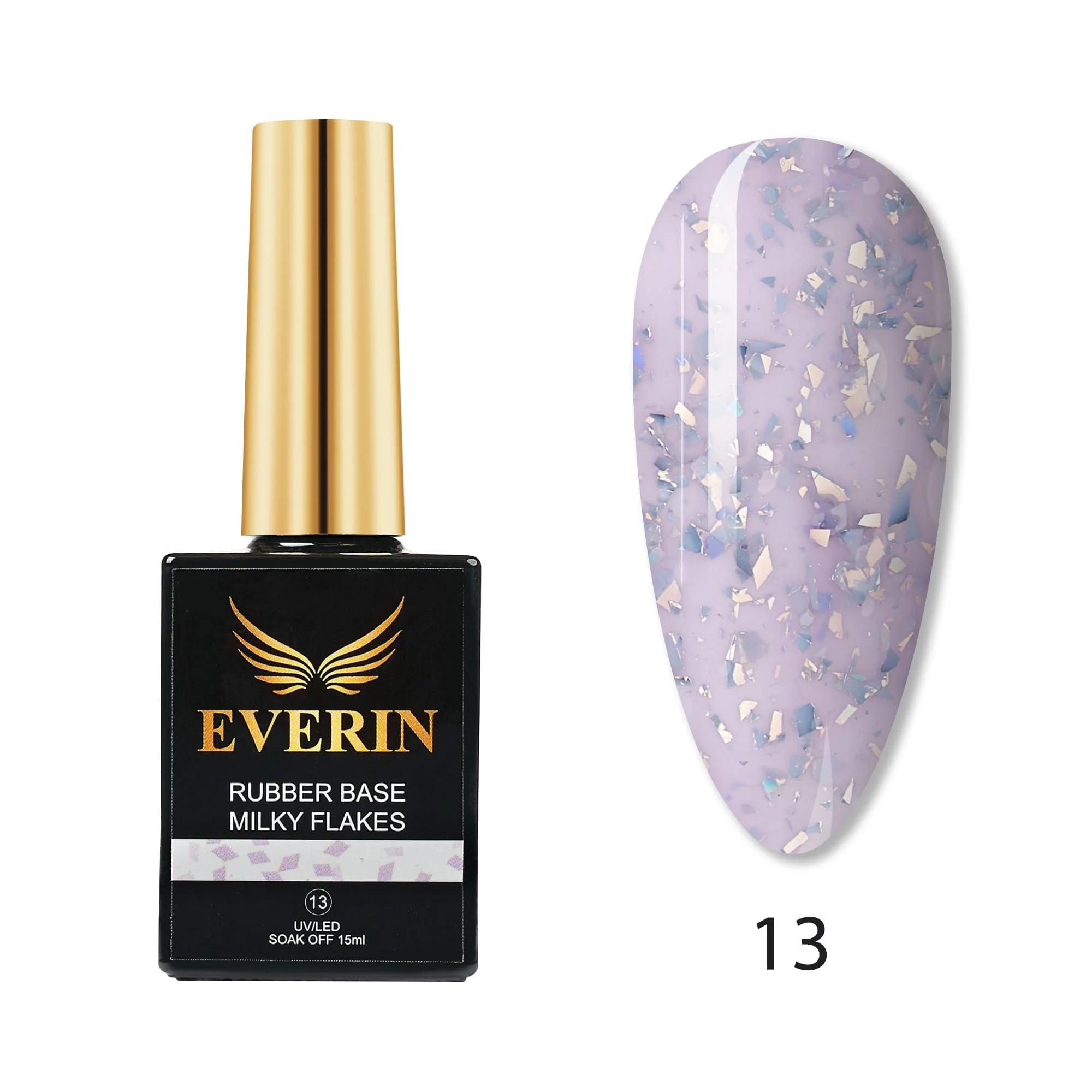 Rubber Cover Base Everin 15ml- MILKY FLAKES 13 - MF-13 - EVERIN