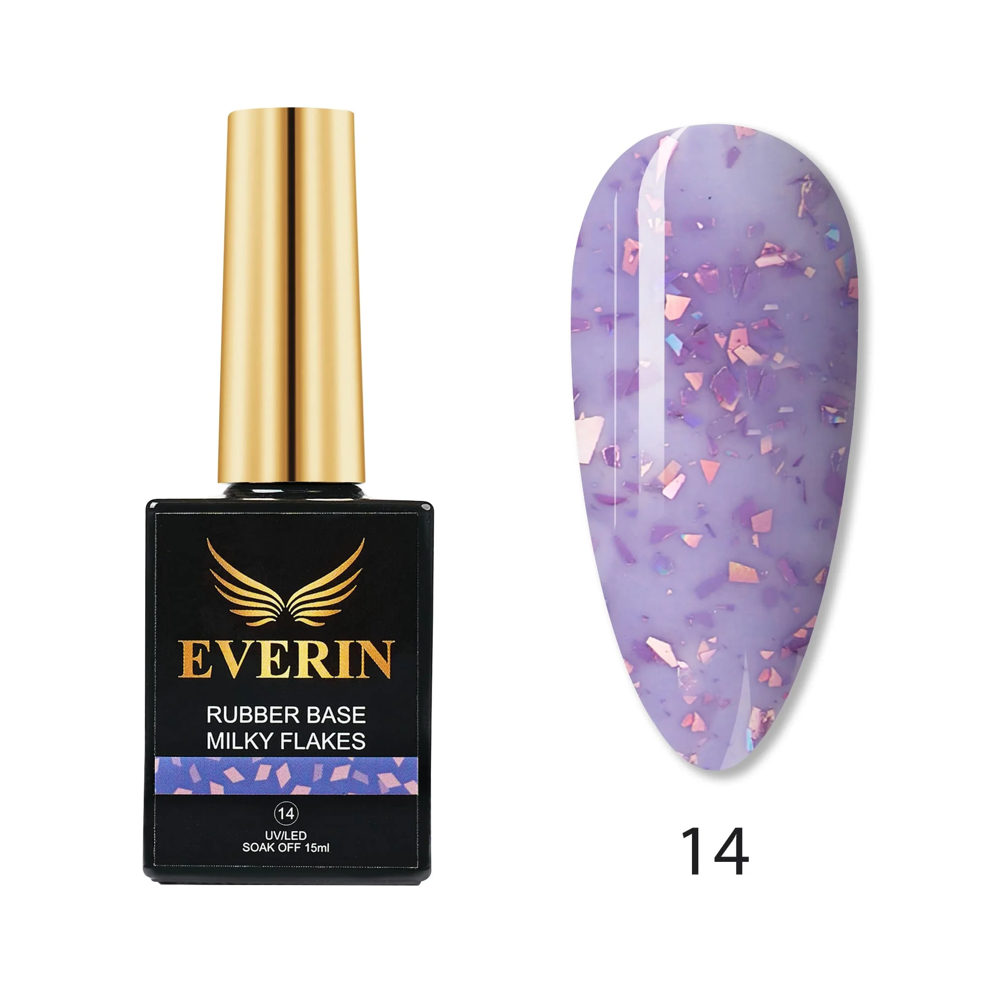 Rubber Cover Base Everin 15ml- MILKY FLAKES 14 - MF-01 - EVERIN