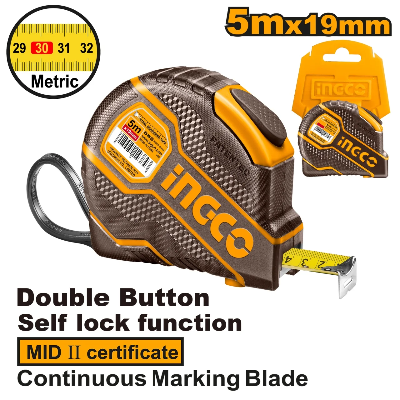 Ruleta Autoblocaj 10m Grosime 25mm