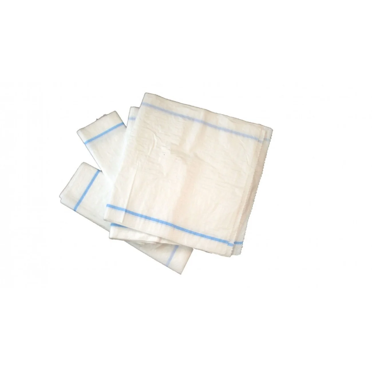 Saci de rafie 55 x 97 capacitate 50 kg 100 buc / set  dunga albastra