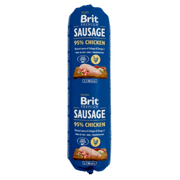 Salam pentru caini Brit cu Pui 800 g