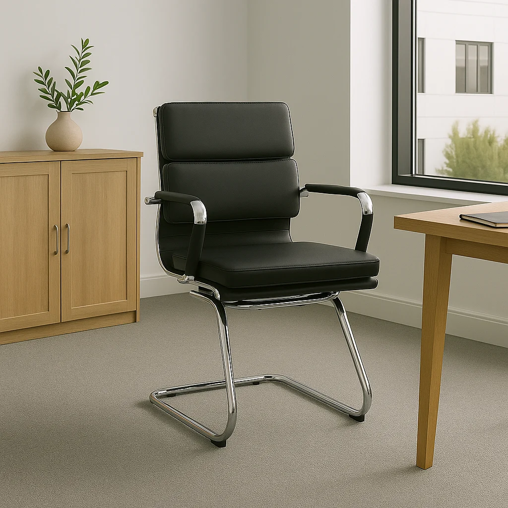 Scaun birou sala de conferinte Tokyo,negru, 56 x 48 x 88cm