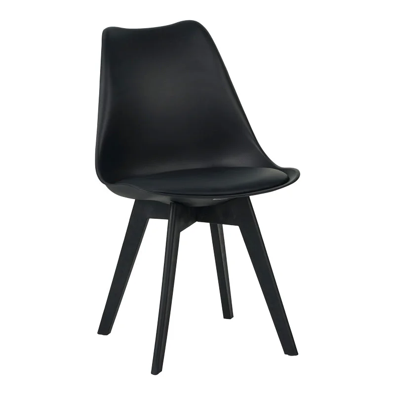 Scaun gaston I, PP, Negru, 48x53x81 cm