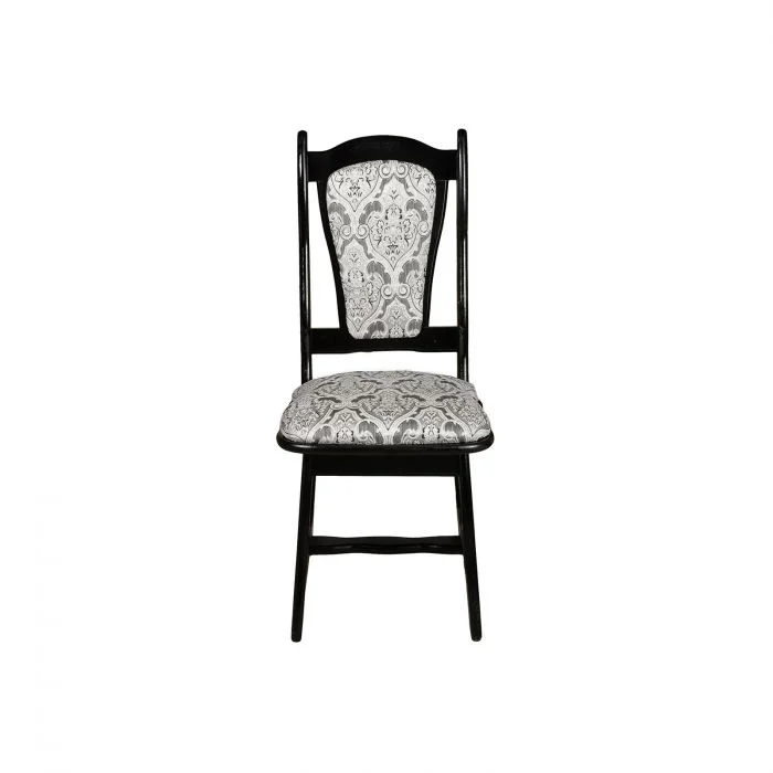 Scaun IZA, cadru wenge + stofa print 02, 45x45x95 cm