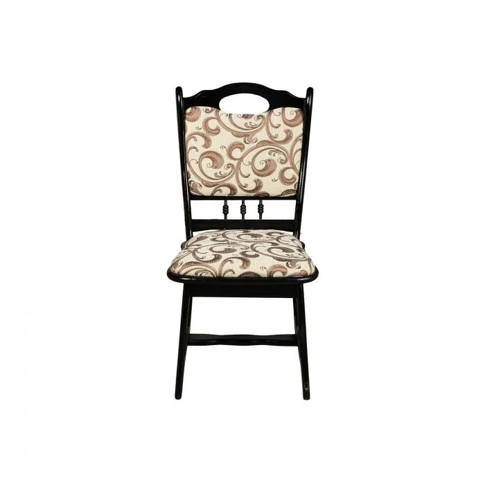 Scaun living FLANDER, cadru wenge + stofa print 05, 50x48x95 cm