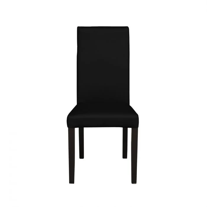 Scaun living TEO, picioare lemn wenge, piele ecologica negru, 46x60x98 cm