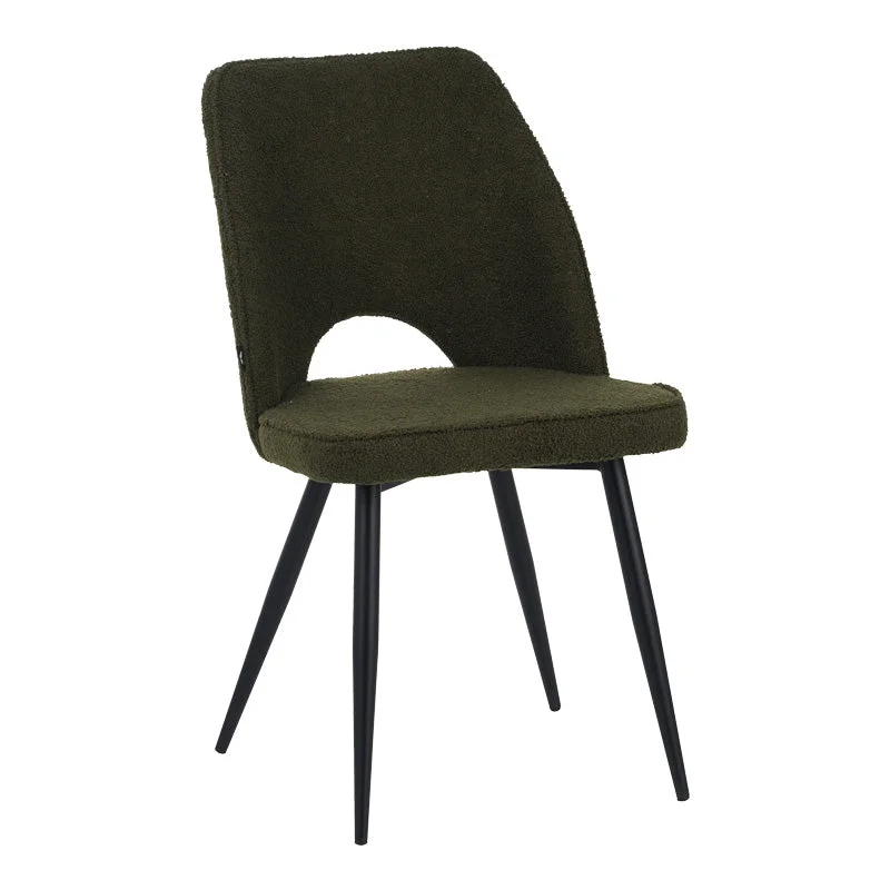 Scaun Renish    verde inchis cu picioare metalice negre 61x47x92cm