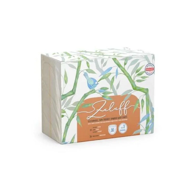 Scutece chilotel de unica folosinta din bambus, Nr. 3, 6-11 kg, 30 bucati, Zuluff