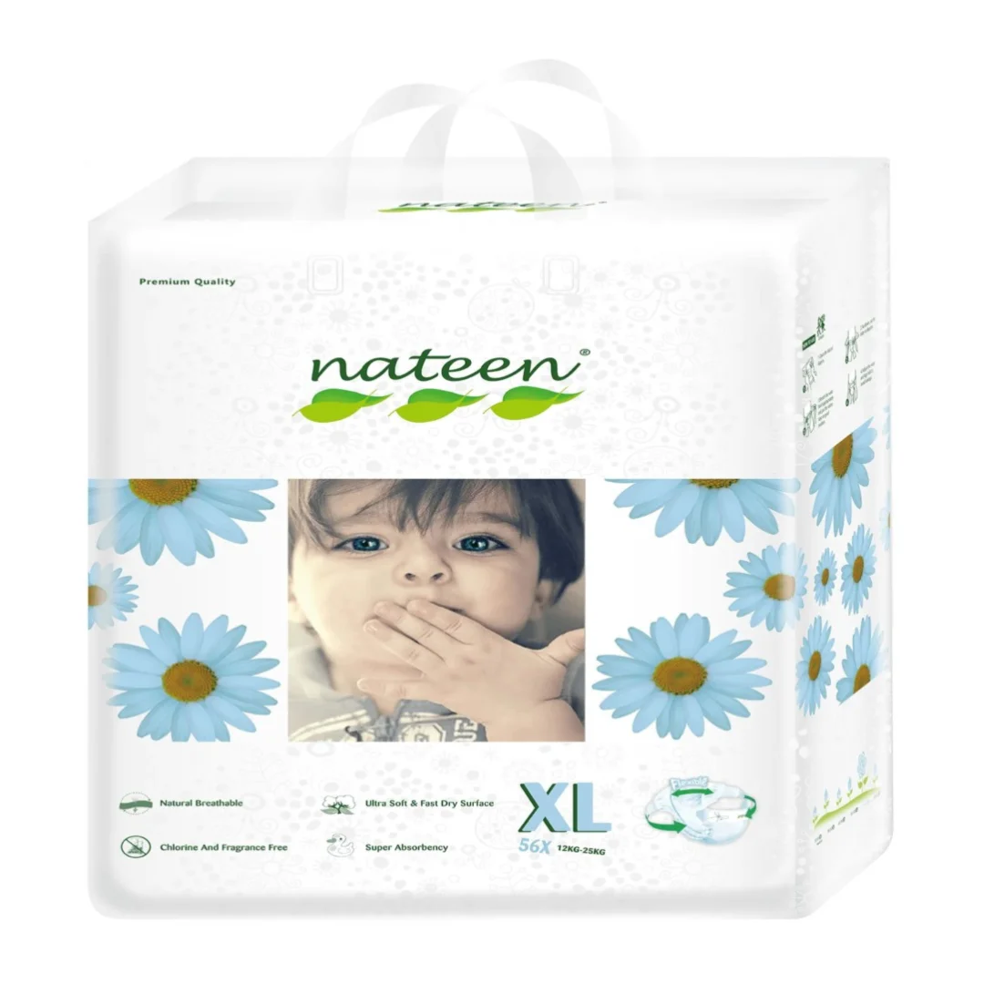 Scutece hipoalergenice Flex&Fit Premium, XL, Nr. 5, 12-25 kg, 56 bucati, Nateen