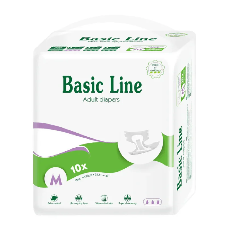 Scutece pentru adulti Purple Basic Line, marime M, 10 bucati, Nateen