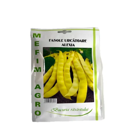 Seminte fasole urcatoare galbena lata Alexia 50 gr, Mefim