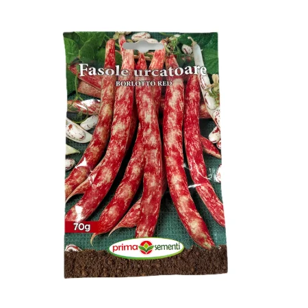 Seminte fasole urcatoare pestrita lata Borlotto Red 70 gt, Prima Sementi