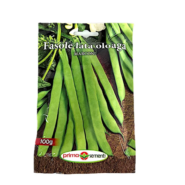 Seminte fasole urcatoare verde Marconi, 100 gr, Prima Sementi