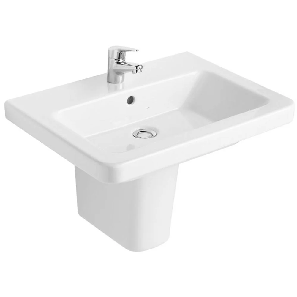 Semipiedestal pentru lavoar Gala Street Square, alb