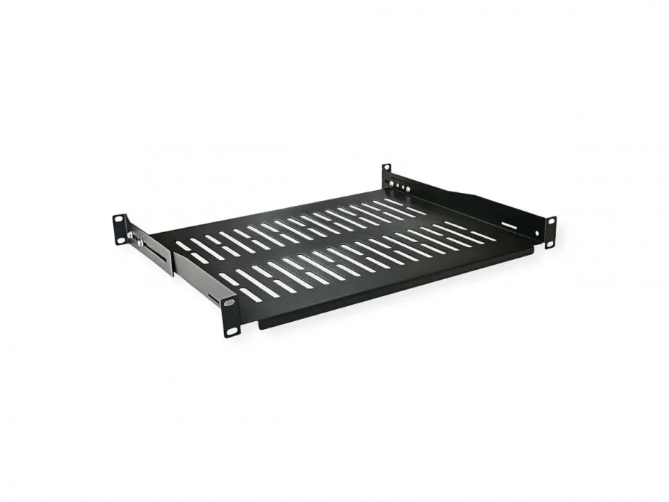 Sertar pentru cabinet 19" 1U 485x350mm max 25kg Negru, Value 26.99.0402