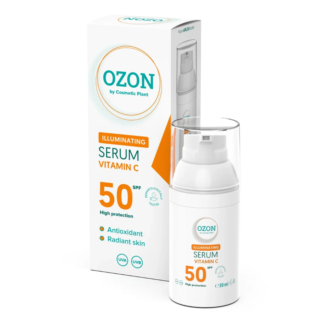 Serum iluminator cu Vitamina C si SPF50 Ozon, 30ml, Cosmetic Plant